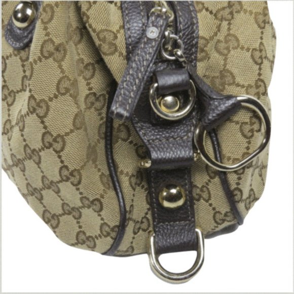 GUCCI Womens Sukey Handbag Bag Tote Purse Guccissima Logo Italy Monogram Vintage - Picture 8 of 14